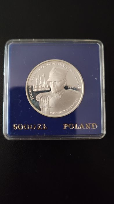 Moneta 5000 zł mjr Henryk Sucharski