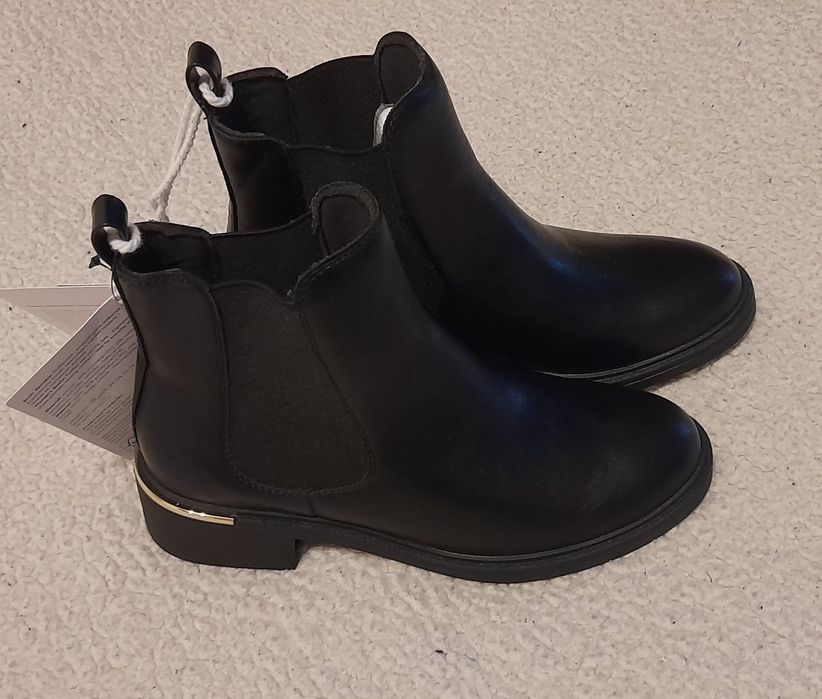 Botki czarne Cleve 38