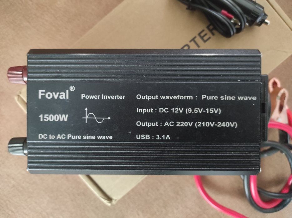 Інвертор 12-220 Foval 1500 чиста синусоїда