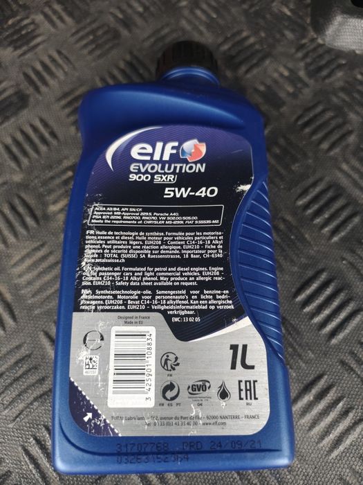 Olej silnikowy Elf Evolution 900 SXR 5W-40 1L