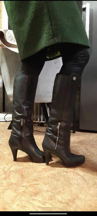 Шкіряні брендові чоботи/сапожки
