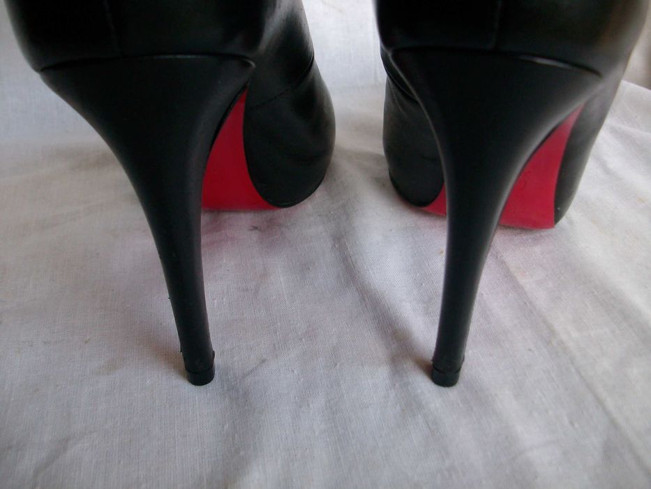 Baldowski skórzane szpilki platforma 40