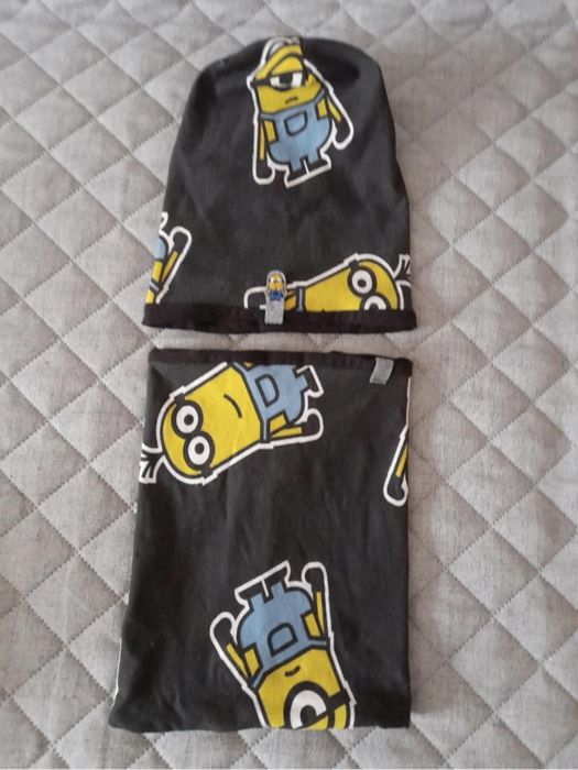 Cienka czapka i komin w Minionki