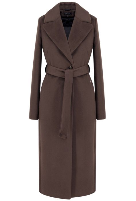 Płaszcz wełniany damski Zartex rozm.36 czekolada