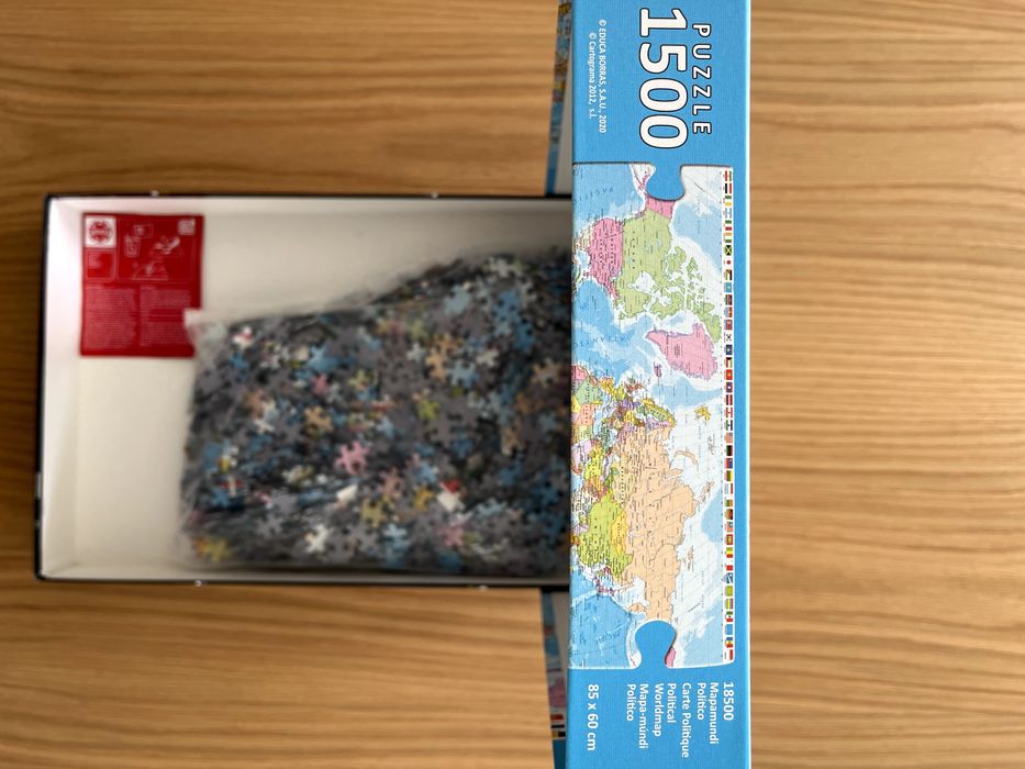 Educa Puzzle 1500 Pieces - World Map - Complete64861241825539122