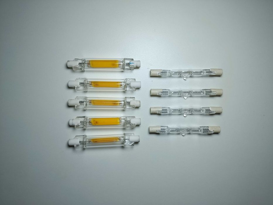 9 шт лампи R7s 78mm 220V світлодіодні COB LED та галогенні вживані