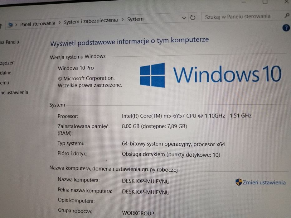 Warsztatowy Panasonic 7" FZ-M1 M5-6 gen
Win 11/10
8GB 512SSD
USB LAN S
