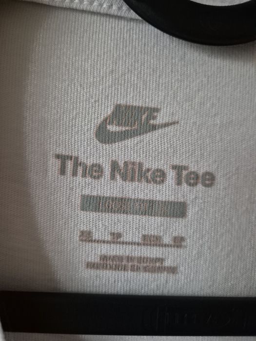 Tshirt nike koszulka nadruk na plecach swoosh biała
