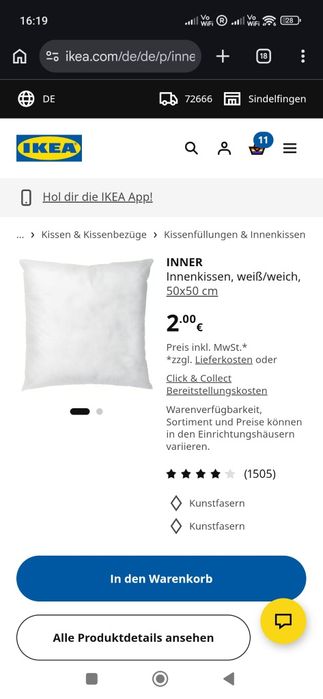 2 poduszki Inner z Ikea