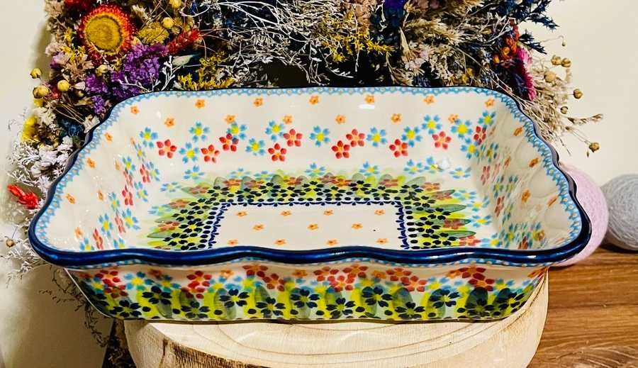 Ceramika Bolesławiec. Zapiakacz – Zapiek falowany 23,5 cm (1964)