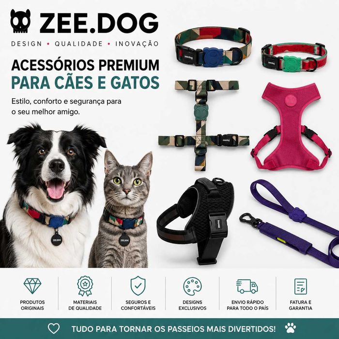 ZEE.DOG | Coleiras, Peitorais, Trelas, Brinquedos e Acessórios para Cães e Gatos