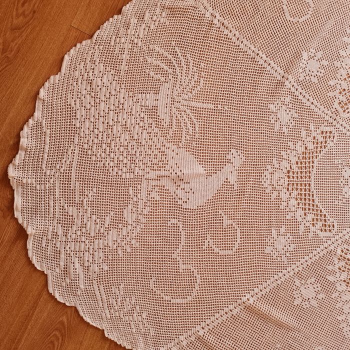 Toalha crochê Pavão