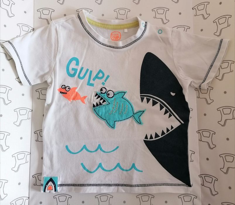 Koszulka t-shirt krótki rękaw rekin Cool Club r.86