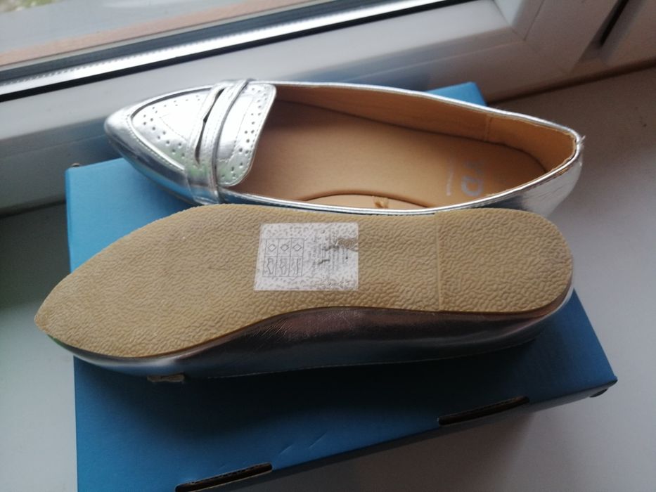 Baletki srebrne, rozm 38