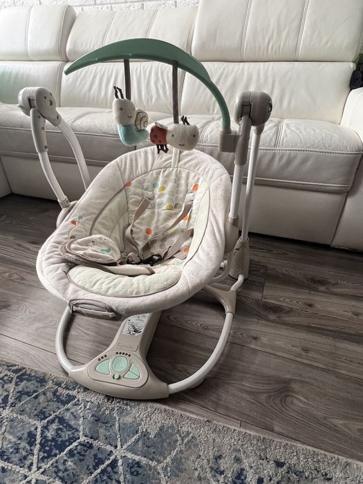 Leżaczek bujaczek hybrydowy huśtawka InGenuity Bright Starts