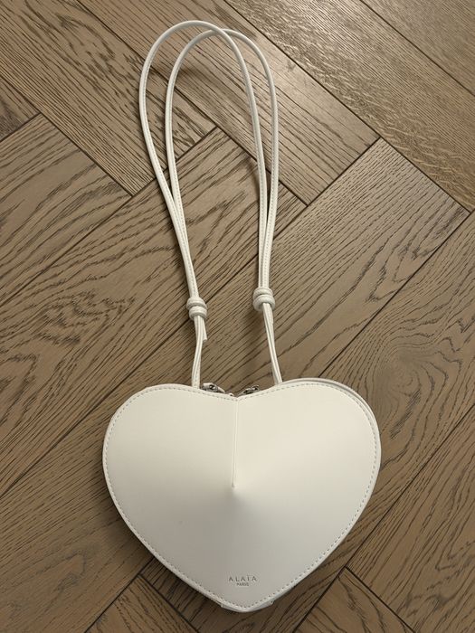 Alaia coeur torebka serce biała kopertowka