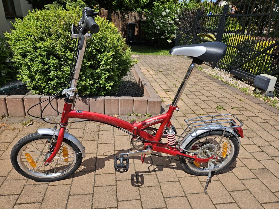 Rower składak z amortyzacǰą