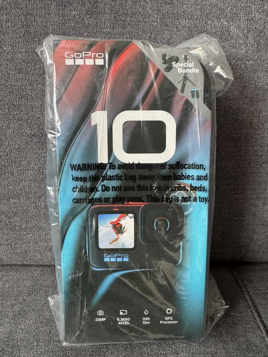 Kamera sportowa GOPRO HERO10 Black + Zestaw akcesoriów Hard Bundle Nowa