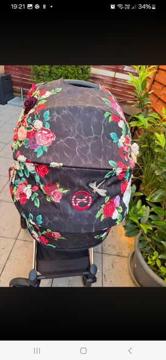 Wózek Cybex 4.0 2w1 bardzo zadbany. SPRING BLOSSOM DARK