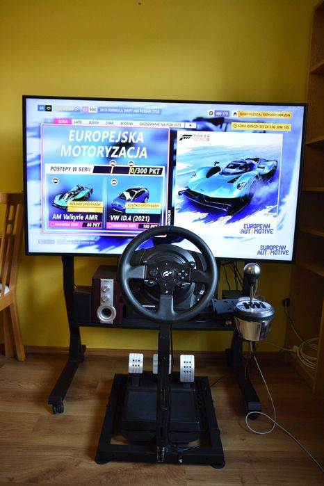 Pełny zestaw Sim Racing - kierownica, shifter, stojak, ekran, PC, głośniki