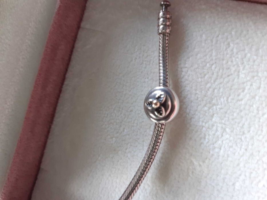 Conta pandora ouro e prata