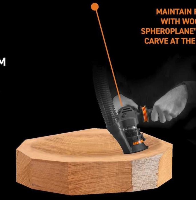 Przystawka na szlifierkę kątową do robienia mis kul z drewna ARBORTECH