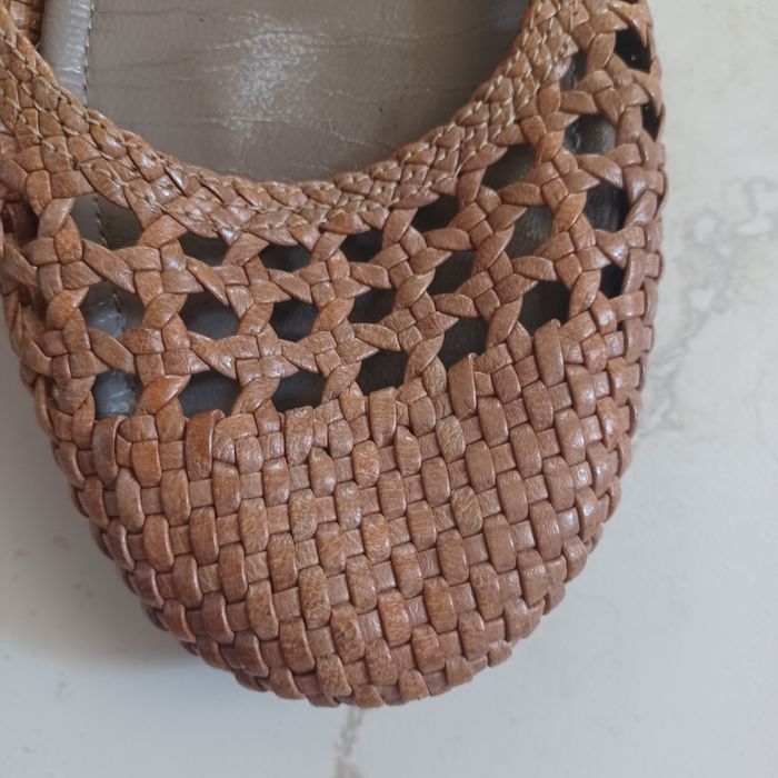 Baleriny ECCO ażurowe skórzane 40/26 cm