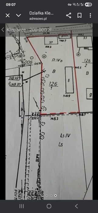Sprzedam działkę  powiat siemiatycze