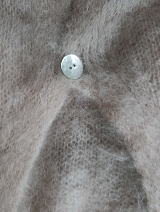 Sweter  kardigan damski, moher  ciepły  beż r. U