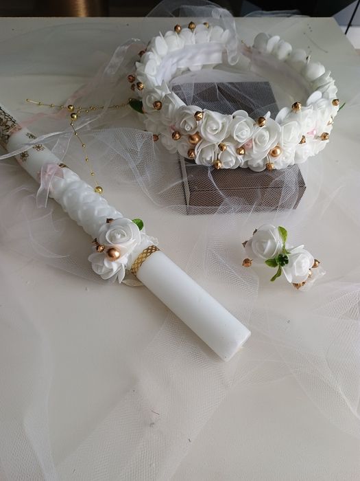 Wianek do komunii złoty