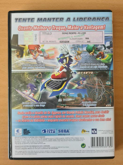 JogoSonic Riders da SEGA para PC