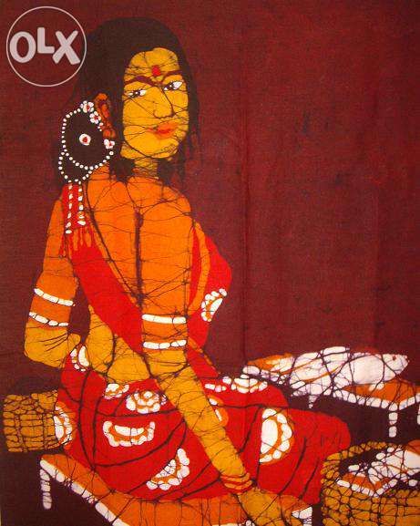 Batik Indiano sobre algodão