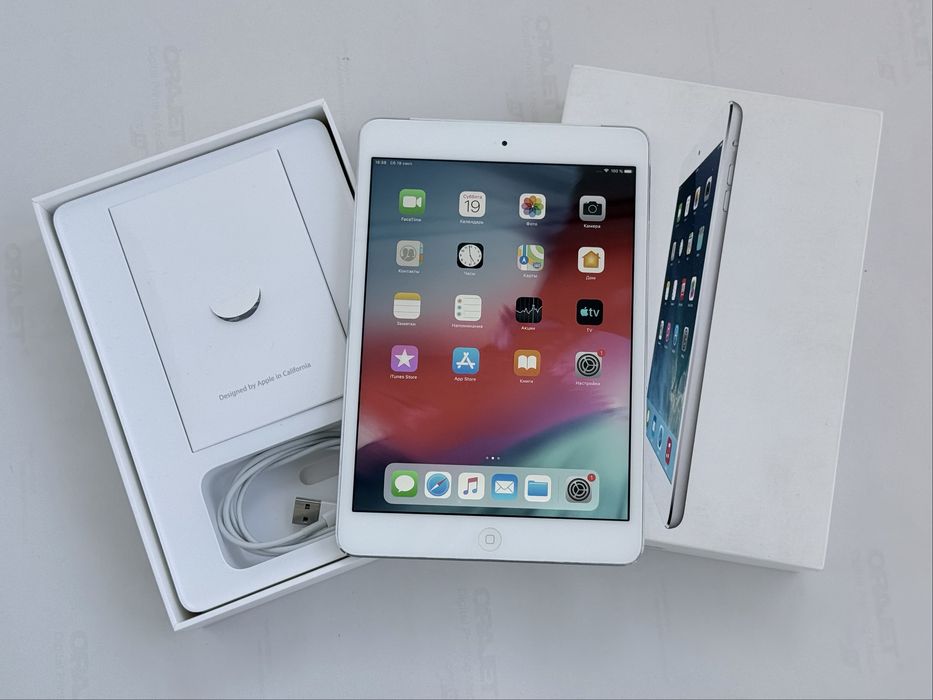 Apple iPad mini 2 Retina 16GB Wi-Fi + Cellular (Silver) —  комплект