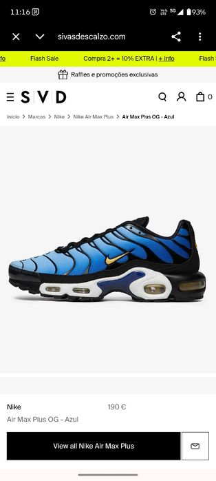 Sapatilhas Nike Air Max Plus OG Tn - Azul (NOVAS e ORIGINAIS)