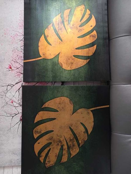 Dwa obrazy na płótnie 65x65 monster