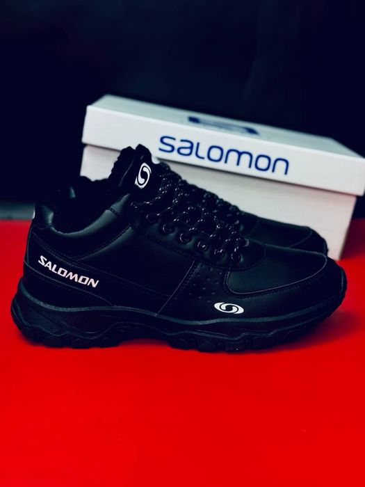 Кожаные зимние кросовки Salomon / кроссовки Саломон не меху