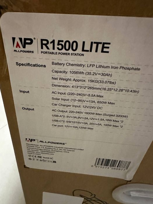 Allpowers R1500 lite