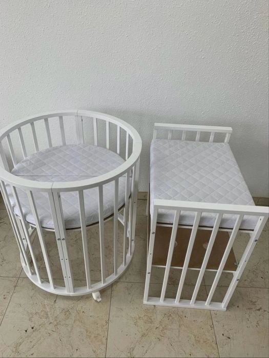 Дитяче Ліжечко трансформер 7в1 біле