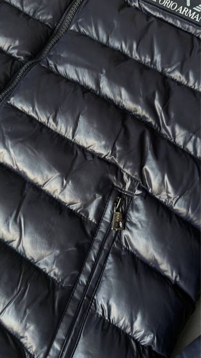 Куртка Emporio Armani синя чоловіча куртка емпоріо армані синя