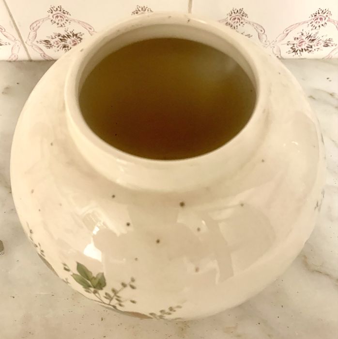 Pote em porcelana "ginger jar" inglês