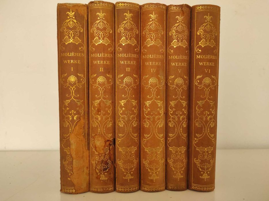 Старинные книги. Полное собрание сочинений Мольера.