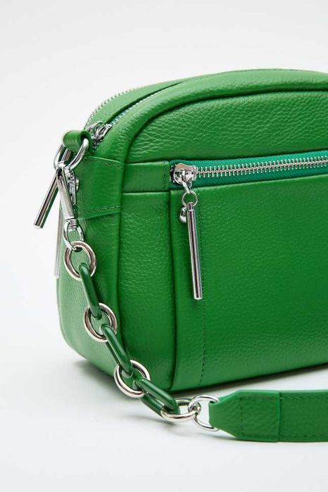 Яскрава крос боді сумка lonza з натуральної шкіри