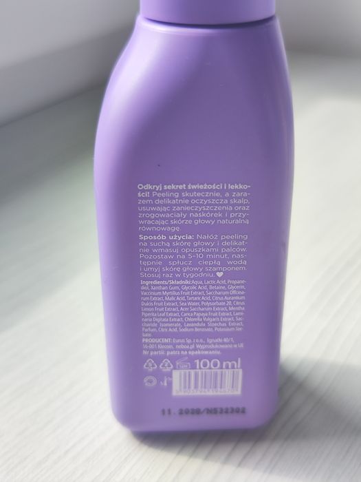 peeling kwasowy do skóry głowy neboa