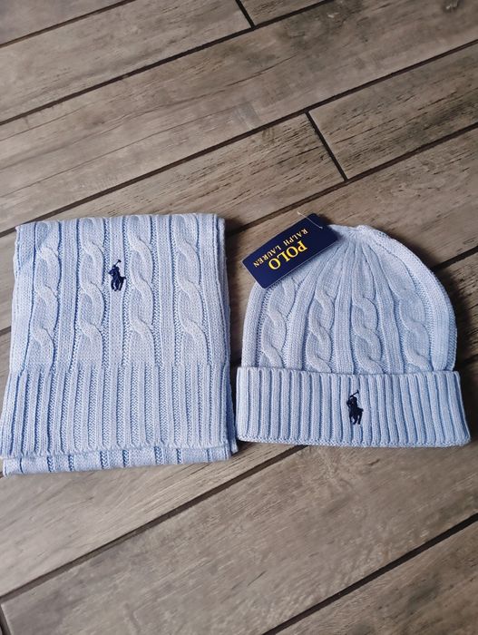 Czapka i szalik Polo Ralph Lauren, czapka i szal, komplet zimowy