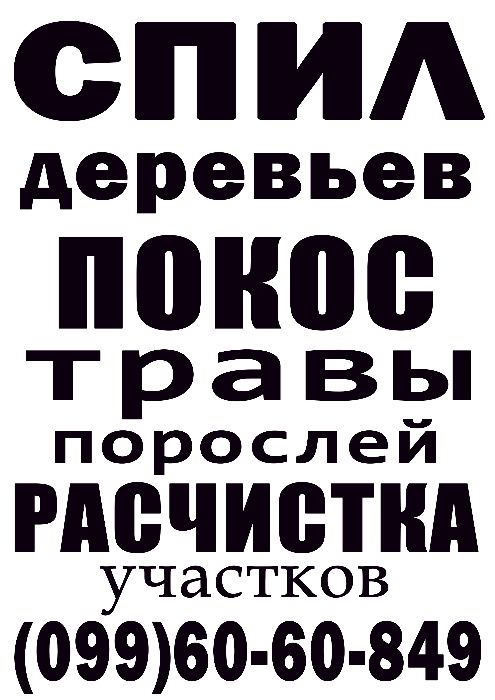 Спил дерев.Покос трави Професійна обрізка дерев Розчистка ділянки .Вивіз