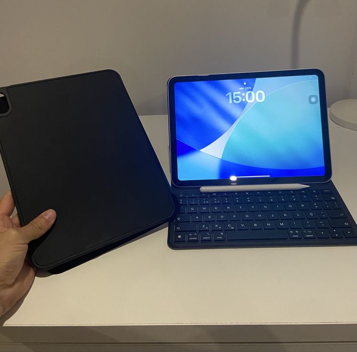 Apple ipad A16 de 128 GB + capa teclado + caneta