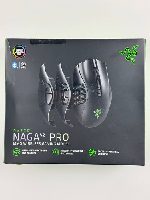 Bezprzewodowa gamingowa mysz komputerowa Razer Naga V2 Pro Black