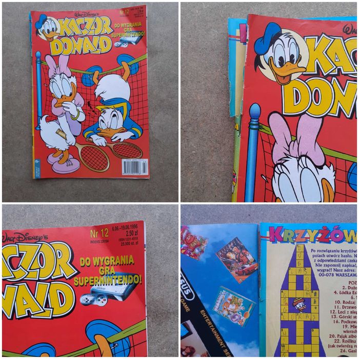 Kaczor Donald 18 numerów rocznik 1996 komiksy kolekcjonerskie '90s