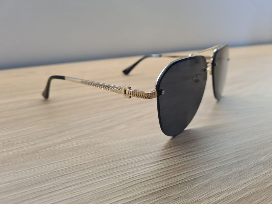 HIT Nowe Męskie Okulary Przeciwsłoneczne Polaryzacyjne UV400 Złote