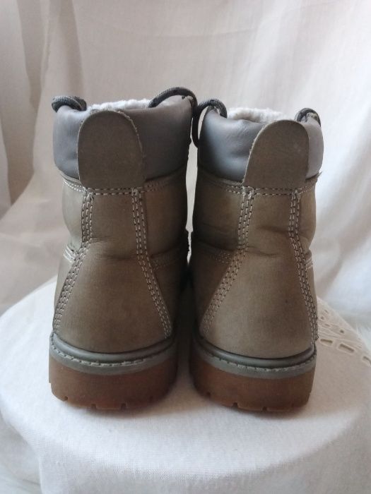 Szare buty trekkingowe trapery skórzane House 36